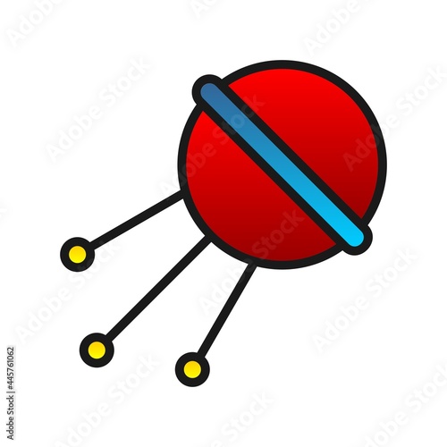 Sputnik Filled Gradient Vector Icon Design