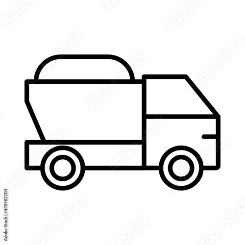 Dumper Vector Line Icon Design