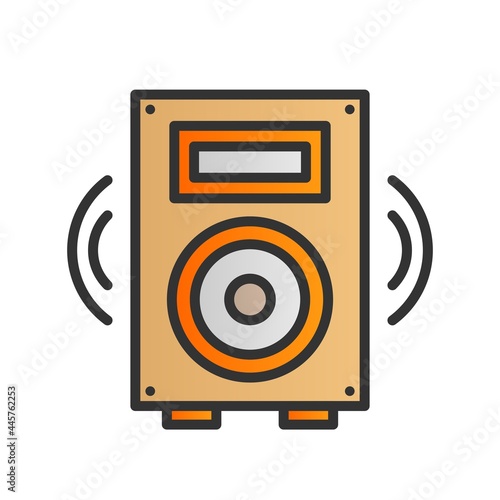 Woofer Filled Gradient Vector Icon Design