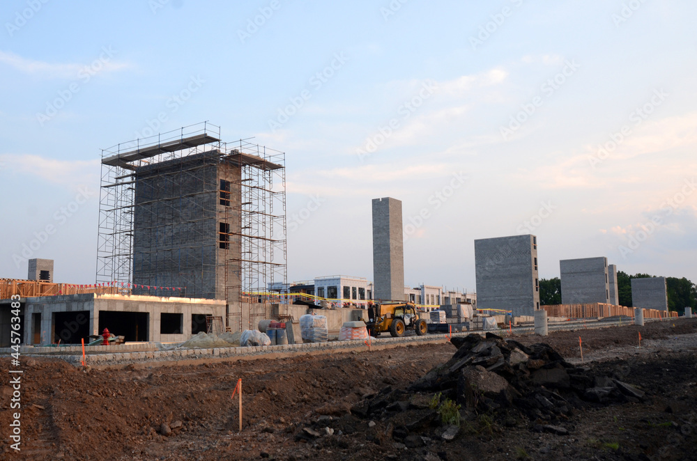 site with truck/Woodbridge construction site site with truck/Woodbridge construction site