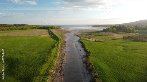 Aerial view of Scottish estuary into the Solway Firth photo