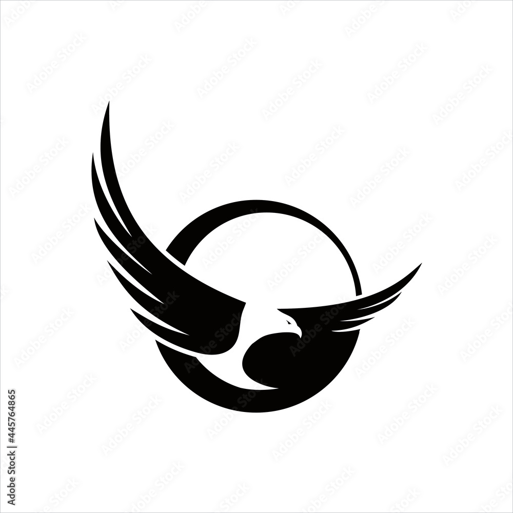 Obraz premium creative simple logo design eagle