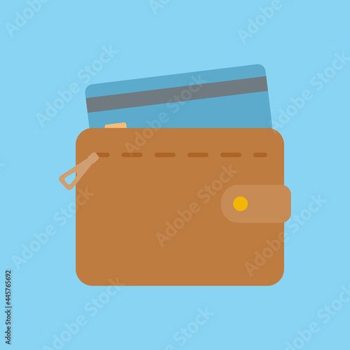 シンプルでかわいい財布のイラスト フラットデザイン