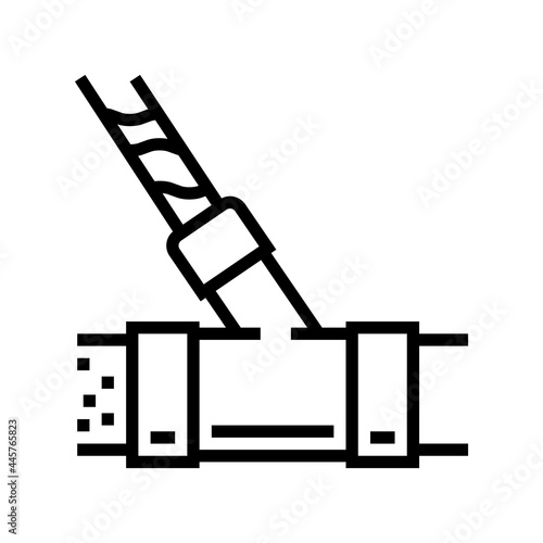 pipeline water filter line icon vector. pipeline water filter sign. isolated contour symbol black illustration