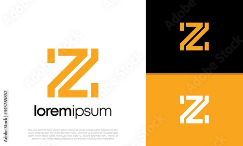 Abstract Initial logo vector. Initials Z logo design. Innovative high tech logo template