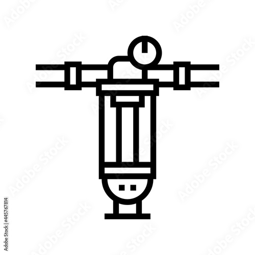 water filter tool line icon vector. water filter tool sign. isolated contour symbol black illustration