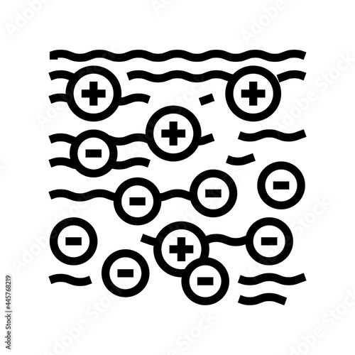 coagulation and flocculation water filter line icon vector. coagulation and flocculation water filter sign. isolated contour symbol black illustration