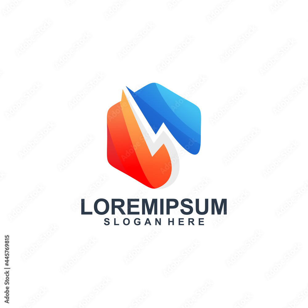 Awesome hexagon colorful logo design Awesome hexagon colorful logo design