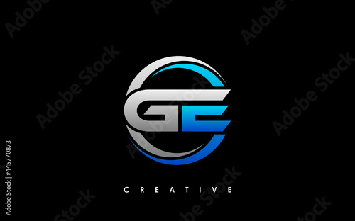 GE Letter Initial Logo Design Template Vector Illustration