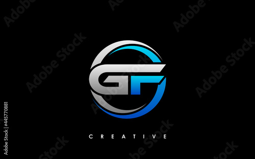 GF Letter Initial Logo Design Template Vector Illustration