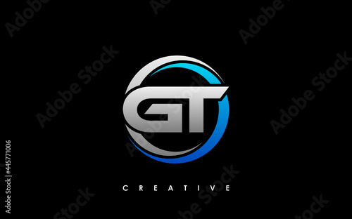 GT Letter Initial Logo Design Template Vector Illustration photo