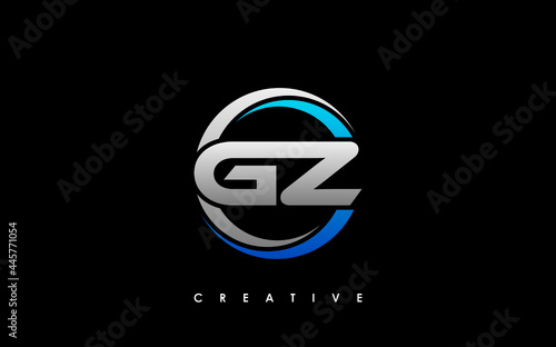 GZ Letter Initial Logo Design Template Vector Illustration