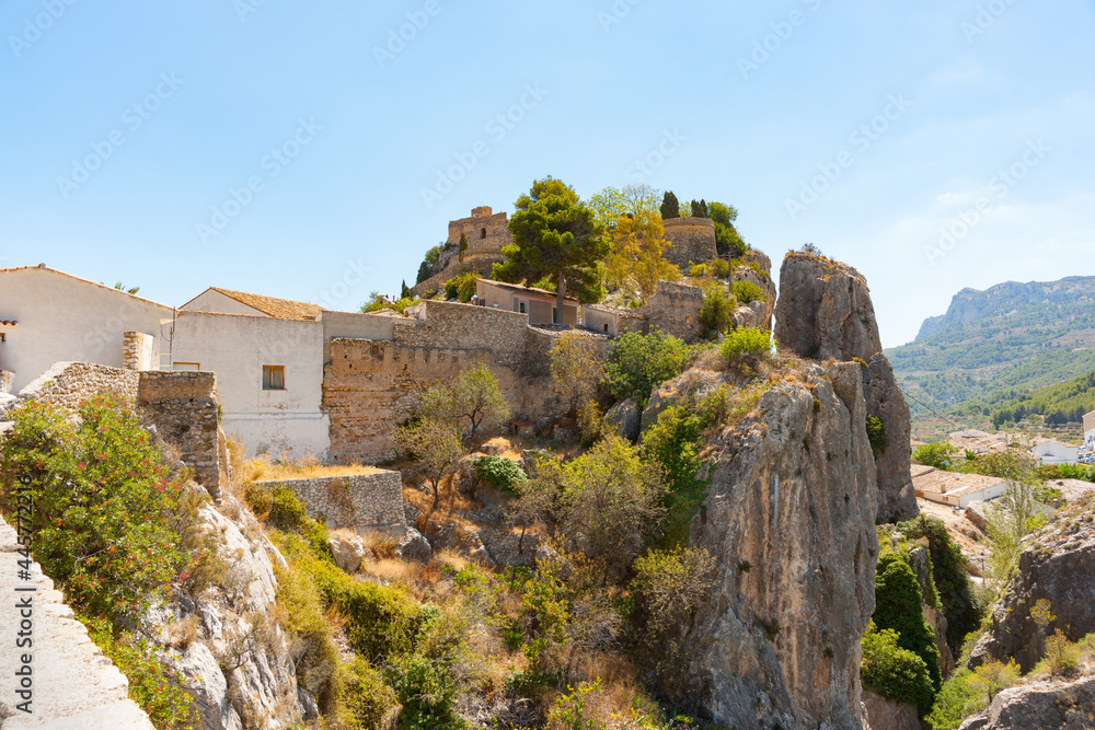 Guadalest, Spain ancient town with medieval castle ruins