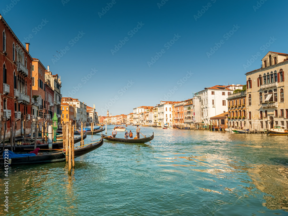 Naklejka premium Venice City Shape with the grande water canal 