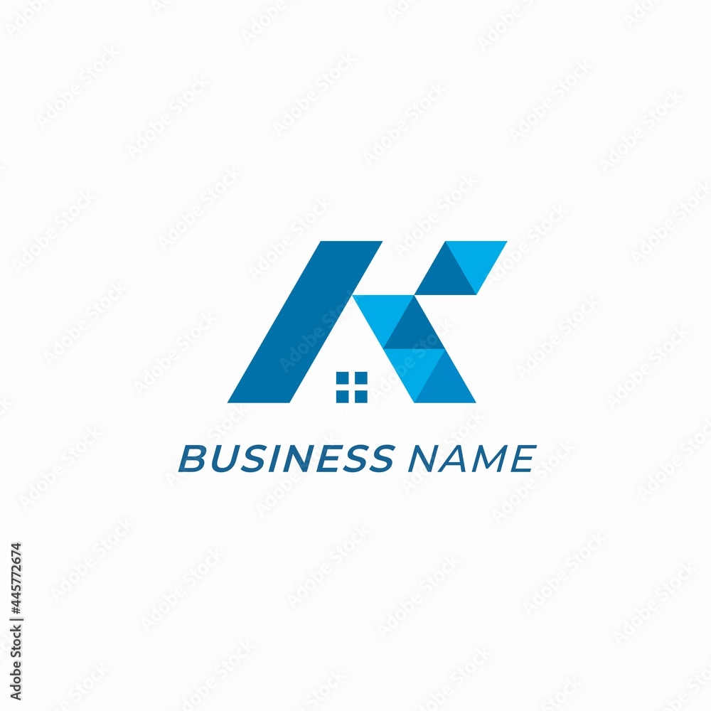 design logo combine letter A and roofing design logo combine letter A and roofing
