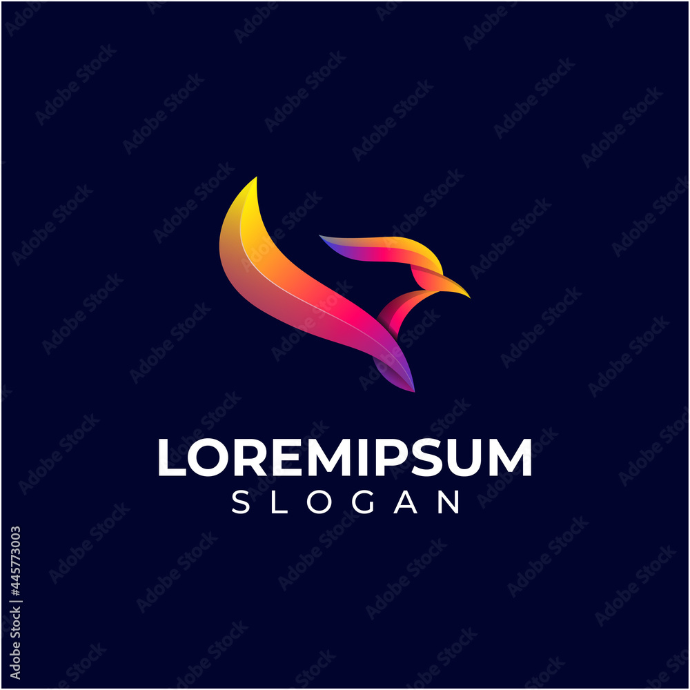 Abstract Eagle Logo Gradient Color Abstract Eagle Logo Gradient Color