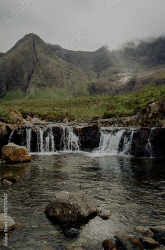 waterfall in the mountains