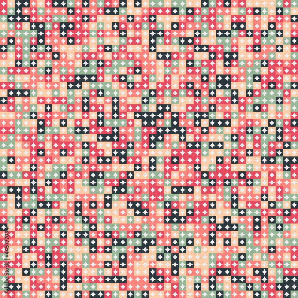 Fototapeta premium Abstract Geometric Pattern generative computational art illustration