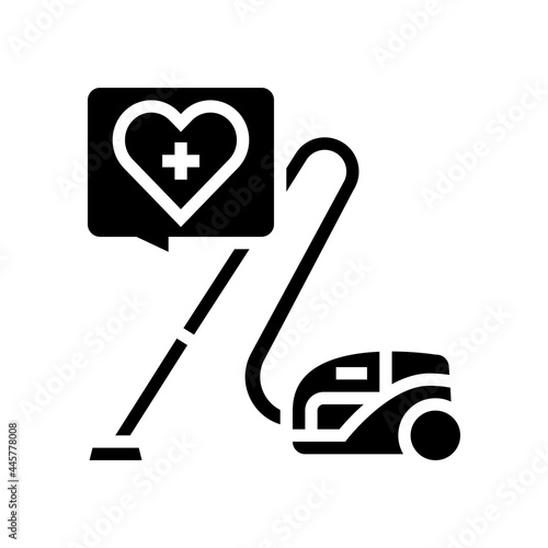 cleaning homecare service glyph icon vector. cleaning homecare service sign. isolated contour symbol black illustration