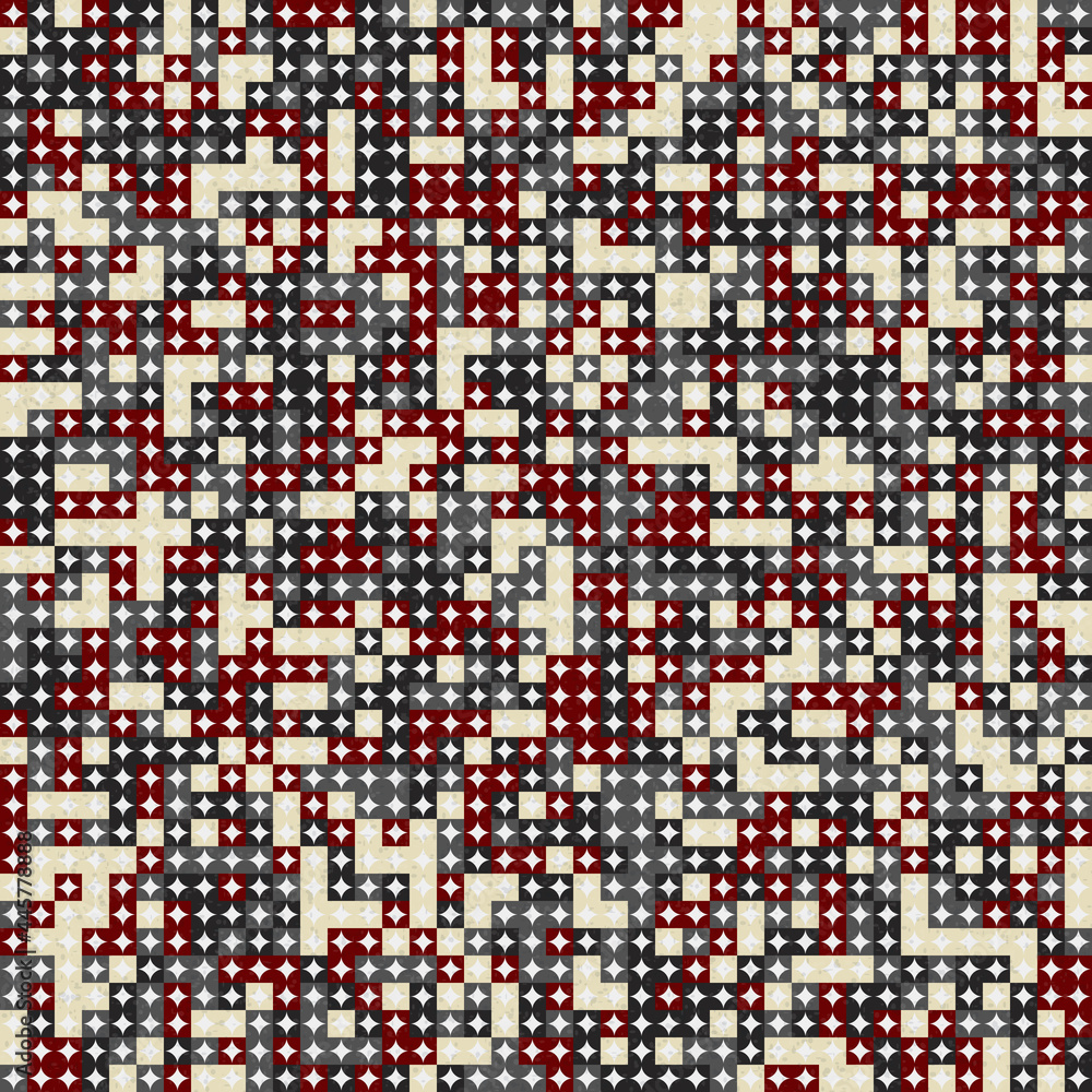 Fototapeta premium Abstract Geometric Pattern generative computational art illustration
