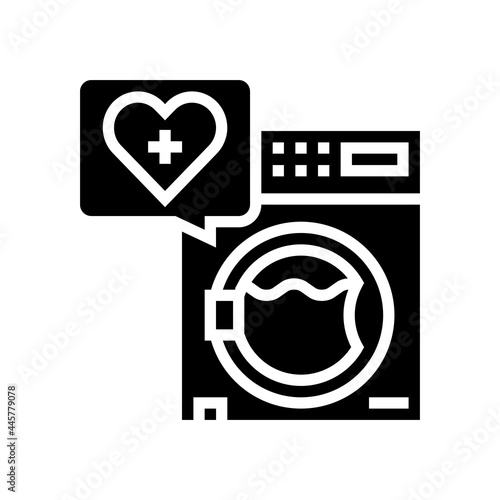 wash laundry homecare service glyph icon vector. wash laundry homecare service sign. isolated contour symbol black illustration