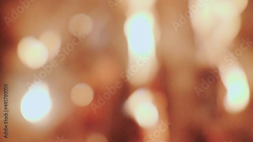 Super slow motion Defocused Bonfire Burning Trees Close Up. Fire In Camping Orange Flames On Black.