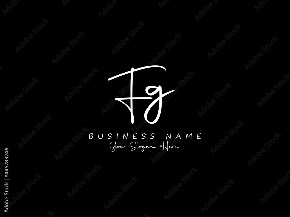 Fg Letters Letter FG Logo, signature fg logo icon vector image design Stock Vector ...