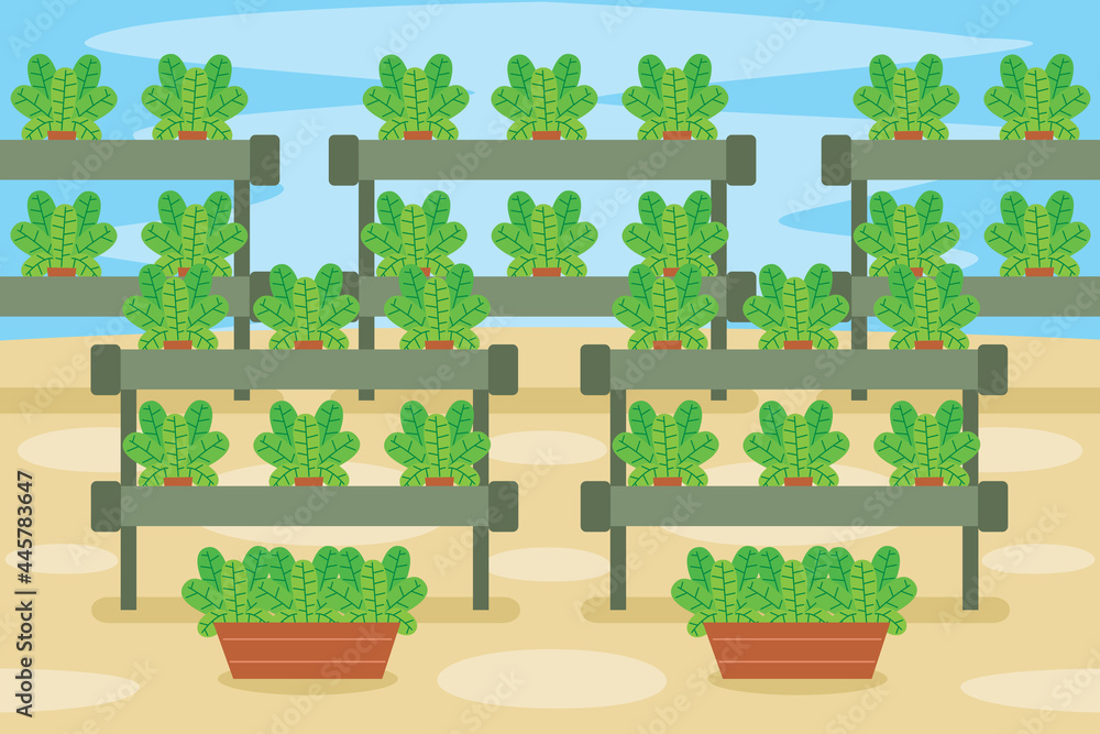 Hydroponics Vector Illustration Hydroponics Vector Illustration
