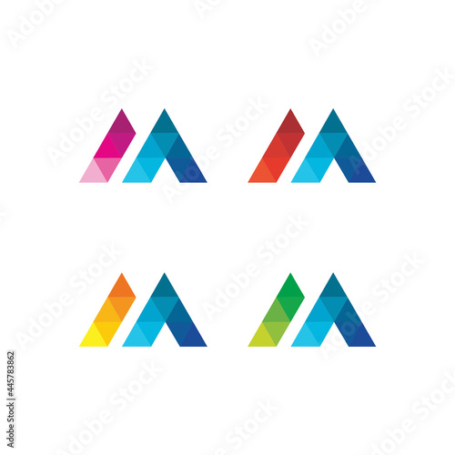 letter m geometric logo