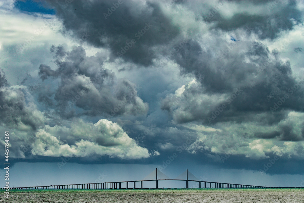 storm over the sea