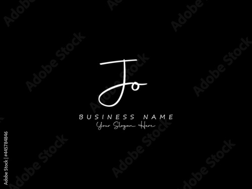 Letter JO Logo, signature jo logo icon vector image design for business