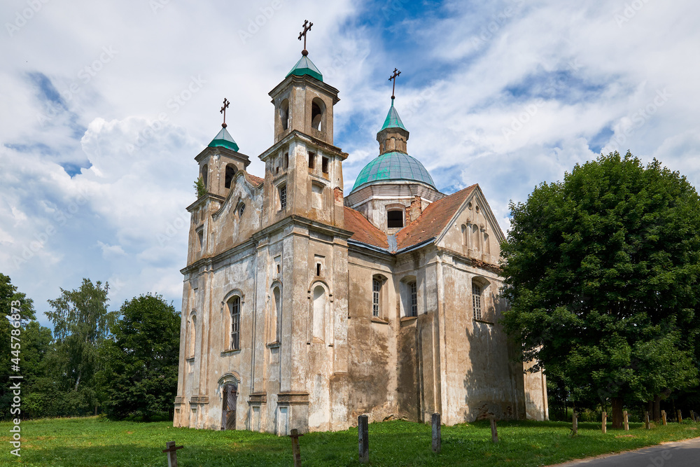 Old ruined catholic church of the Holy Trinity in Benitsa, Belarus. Old ruined catholic church of the Holy Trinity in Benitsa, Belarus.