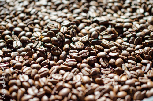 Coffee beans background, horizontal layout