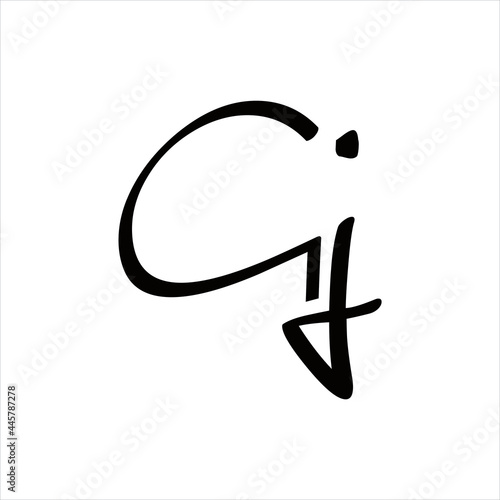 creative simple logo design  initial gj