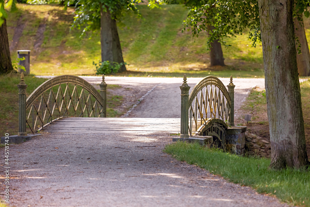 Bridge in Schwerin Castle Park, Germany Bridge in Schwerin Castle Park, Germany