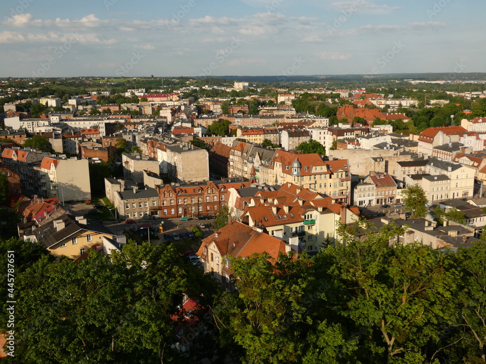 City panorama viewed from the Klimek Tower, Grudziądz, Poland