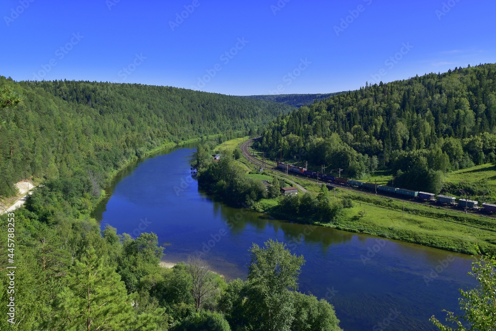 Sylva River and Trans-Siberian Railway Sylva River and Trans-Siberian Railway
