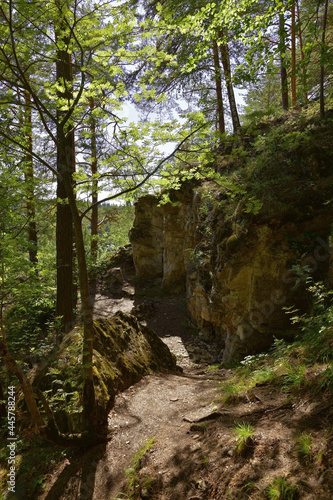 Fototapeta Naklejka Na Ścianę i Meble -  Gypsum rocks on top of the Ermak stone