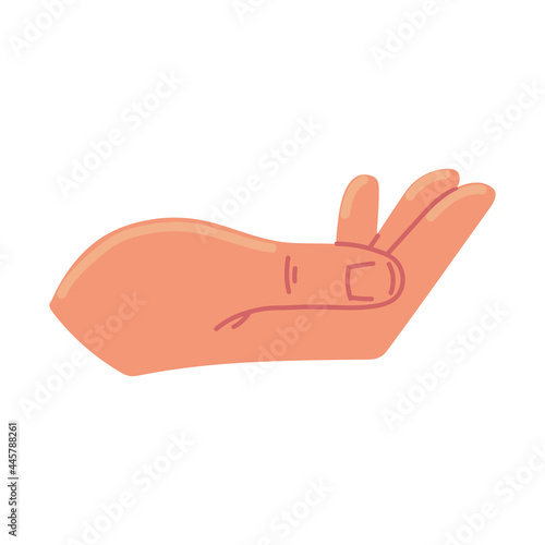 hand receiving gesture