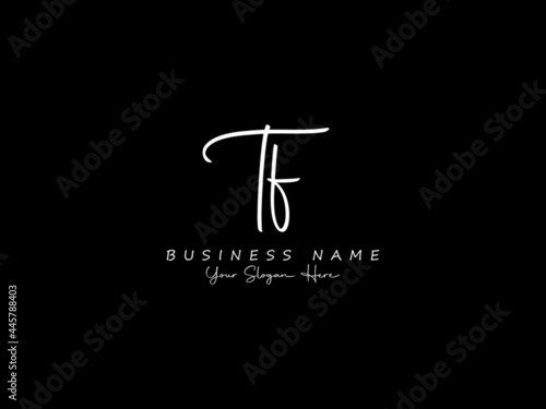 Letter TF Logo, signature tf logo icon vector image design for business