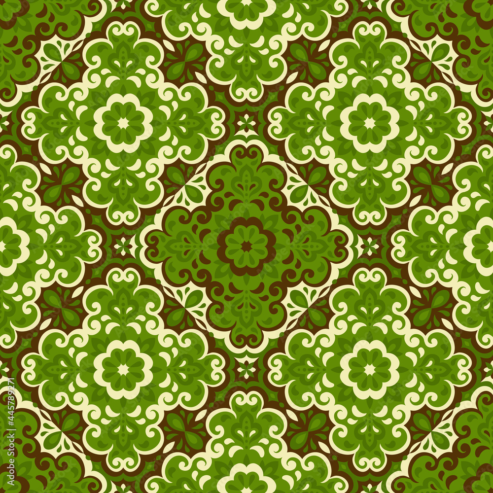 Azulejos ceramic tile design. Talavera tracery motif. Unique creative endless fill swatch. Portuguese, Spanish, Mexican, Brazilian folklore ornament. Ethnic style vector hand drawn seamless pattern. Azulejos ceramic tile design. Talavera tracery motif. Unique creative endless fill swatch. Portuguese, Spanish, Mexican, Brazilian folklore ornament. Ethnic style vector hand drawn seamless pattern.