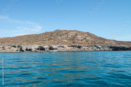 Coronado island, sea of cortes in tyhe baja peninsula at the baja california sur state, loreto. Mexico. seascape under a blue sunny summer sky