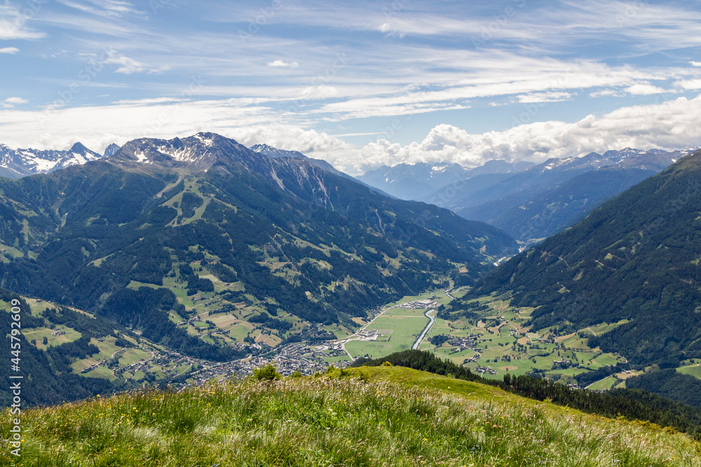 Blick ins Tal von Matrei, Österreich 
