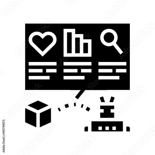automatically analyzing ugc glyph icon vector. automatically analyzing ugc sign. isolated contour symbol black illustration