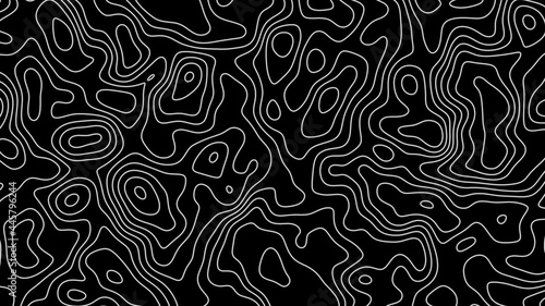 Fractal lines background. Topographic map like abstract backdrop