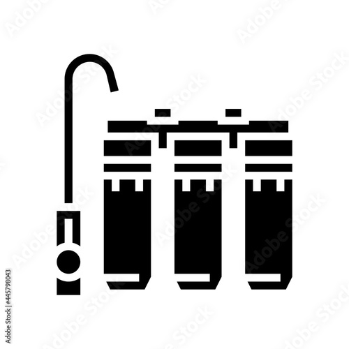 house water filter glyph icon vector. house water filter sign. isolated contour symbol black illustration photo