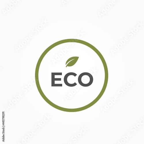eco mode round icon. eco friendly, environment and ecology symbol