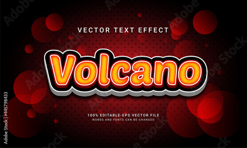 Volcano editable text effect themed volcano eruption