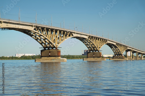 View of Saratov bridge over Volga river. Russia © Andrey Shevchenko