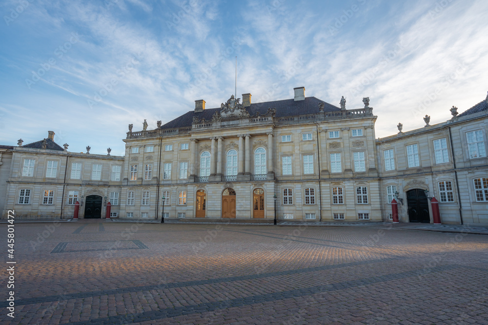 Amalienborg Palace - Christian VII's Palace used for guests and official receptions - Copenhagen, Denmark